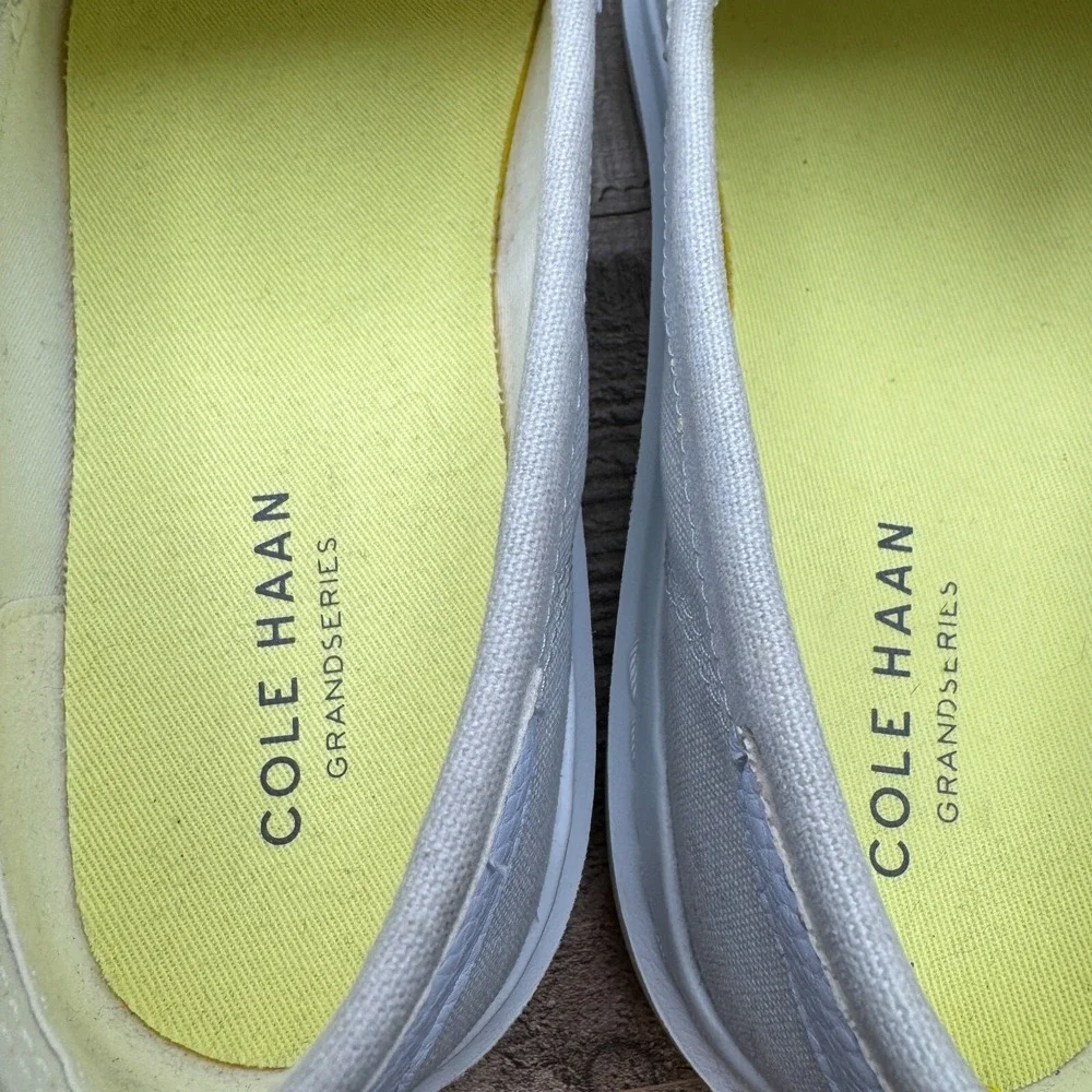 Cole Haan Grandpro Rally Penny Loafer Shoe Womens 10 B White Gray Slip On W25369 - Picture 9 of 12